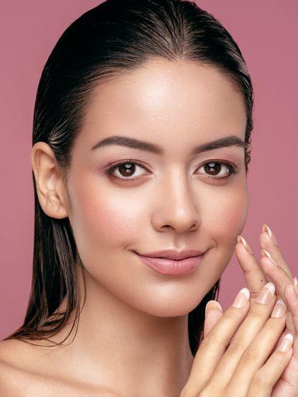 Embracing the beauty of minimalism with a 'no-makeup' makeup look. This is the kind of fresh, clean beauty shot that is highly valued in the industry.