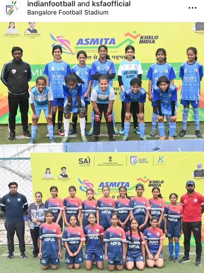 A proud moment for our academy. Our girls' team is featured and recognized by the All India Football Federation (AIFF) and Karnataka State Football Association (KSFA), highlighting our commitment to developing top-tier talent.