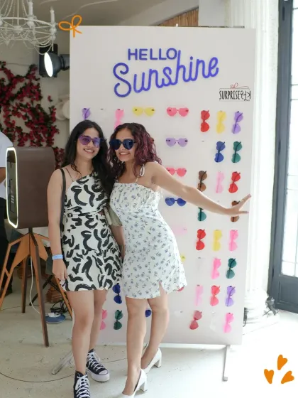 We believe events should be interactive and fun. For a creators brunch, we designed this custom "Hello Sunshine" sunglass wall, which not only served as a cool photo-op but also a station for guests to pick up a fun accessory for the day.
