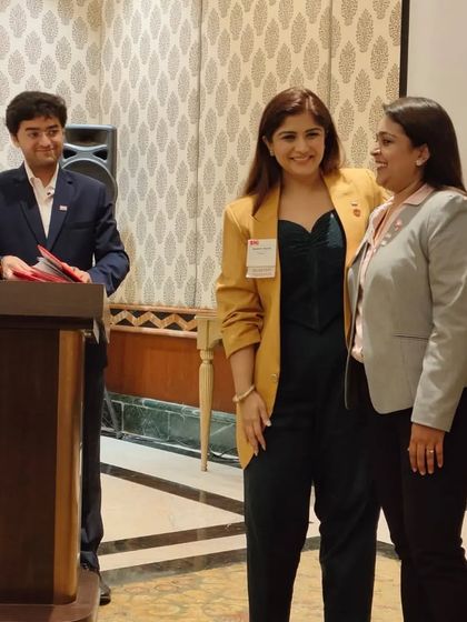 A proud moment during a BNI leadership event. These opportunities are invaluable for networking and learning from other dedicated professionals in the industry.