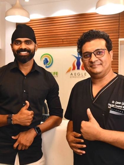 I was honored to have PR Sreejesh, "The Wall of Indian Hockey," at my clinic for his hair transplant.