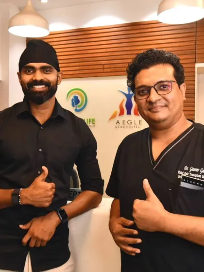 I was honored to have PR Sreejesh, "The Wall of Indian Hockey," at my clinic for his hair transplant.