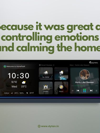 I design the HomePad to do more than just control devices; it helps set the mood. You can manage your home's ambiance, from lighting to music, creating a calm and controlled environment.