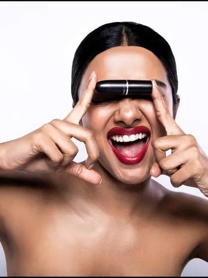 Beauty campaigns need to pop. For this editorial, we went for high-energy, expressive shots that bring the product to life, using a clean white background to make the vibrant red lipstick the hero.