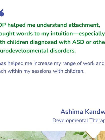 A developmental therapist shares how the NDP course brought words to her intuition, especially when working with neurodivergent children. It helped her increase her range of work and reach within sessions.