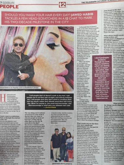 I was featured in The Telegraph, where I discussed my hair care philosophy and tackled common questions. This article highlights my mission to educate people about the science of hair.