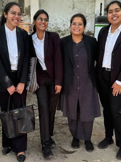 A candid, happy moment with my team of lawyers.