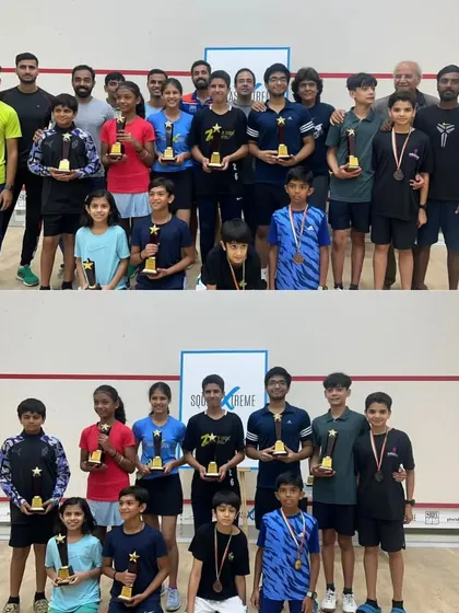 The entire winning team from the 2nd Squash Xtreme Open 2023.