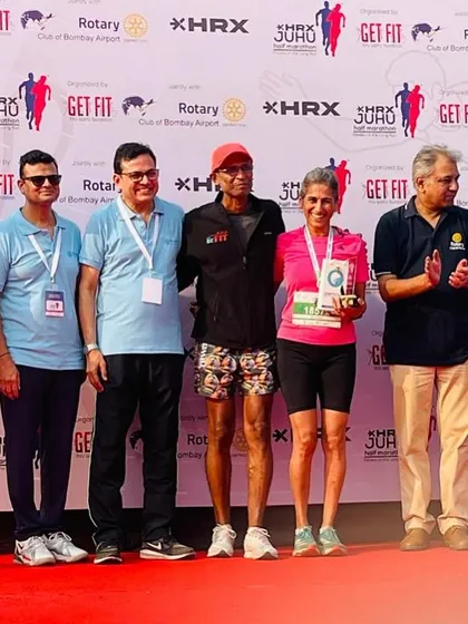Podium Paragi does it again! Our athlete Paragi on the podium after placing second at the Juhu Half Marathon. Her dedication is an inspiration to us all.
