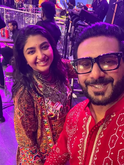 A selfie with the Raas Rani herself, Bhoomi Trivedi, during our Navratri event series. Our chemistry on stage is what makes the show a super hit.