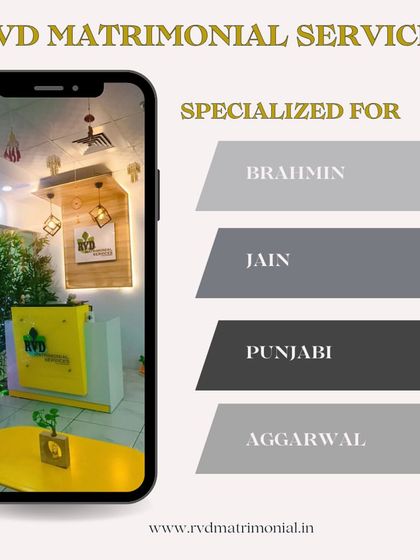 My services are specialized for the Brahmin, Jain, Punjabi, and Aggarwal communities. This image shows my office and highlights my focus on community-based matchmaking.