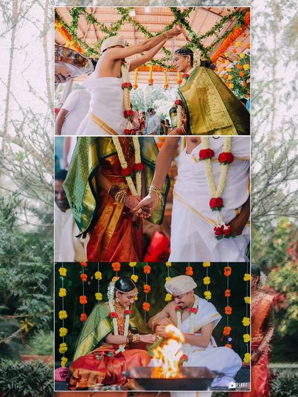 A duplicate of the collage showing key wedding rituals.