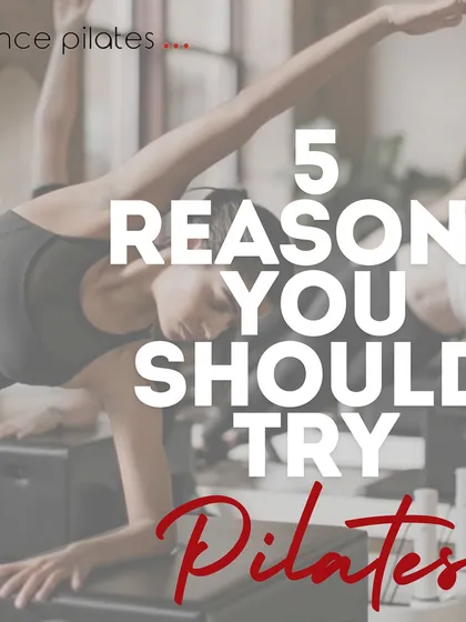 If you're still on the fence, here are five reasons you should try Pilates. This image introduces the key benefits you'll discover in my studio.