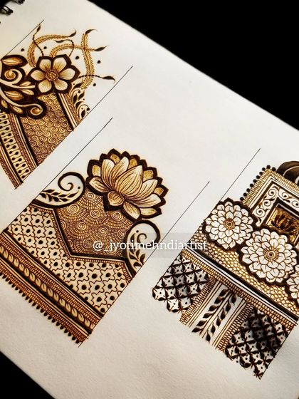 Another view of the floral startup pattern sketches, perfect for inspiring your own custom design.