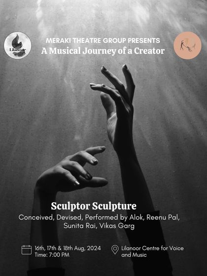 This poster for 'Sculptor Sculpture' highlights the creative team. We believe in celebrating the entire ensemble that brings a performance to life in our venue.