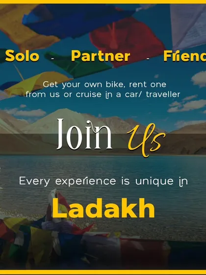 Solo, with a partner, or with friends, there's a way for everyone to experience Ladakh. We offer bike rentals and seats in a traveler van.