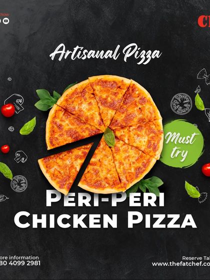 Ready to get 'peri-ly' excited? Our Artisanal Peri-Peri Chicken Pizza is a must-try for anyone who loves a spicy, cheesy, and utterly delicious pizza.