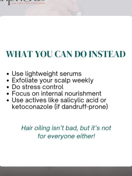 Instead of relying on oils, we recommend a science-backed approach. This includes using lightweight serums, exfoliating the scalp, managing stress, and focusing on internal nourishment for real results.