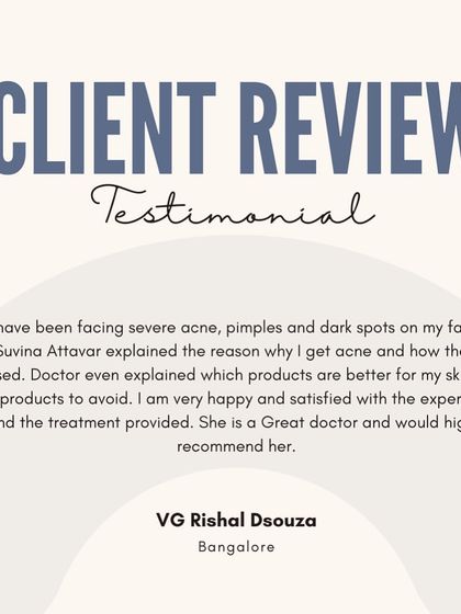 This patient, who was facing severe acne and dark spots, was very satisfied with the treatment and the detailed explanation of what products to use and avoid.