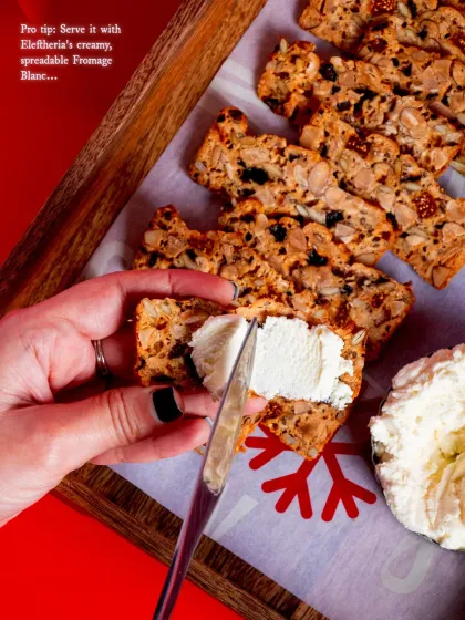 Pro tip: Serve our Fruit 'N' Nut Crisps with Eleftheria's creamy, spreadable Fromage Blanc.