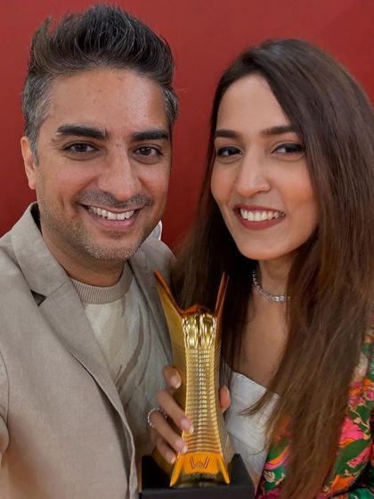 A selfie with our Wade Asia Gold Award. We are so grateful for the recognition.