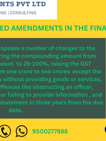 The Finance Bill 2023 proposed several changes to the CGST Act. This includes lowering the compounding amount and raising the GST threshold for certain offences.