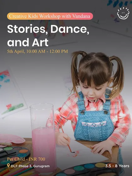 A creative kids workshop with stories, dance, and art. I look for multi-disciplinary workshops that cater to different interests.