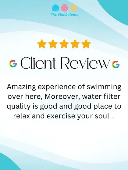 I'm so grateful for the kind words from my clients. This review highlights the amazing experience and the quality of my water filtration, which makes the pool a great place to relax and exercise.
