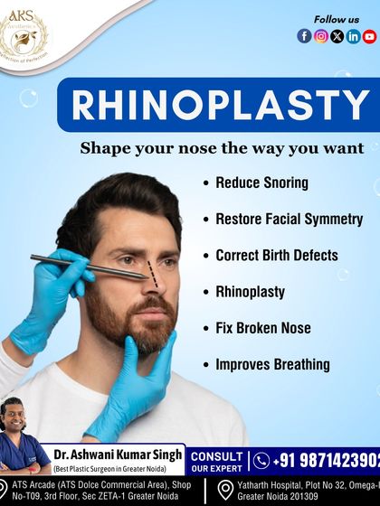 Rhinoplasty is not just a single procedure. It can be used to fix a broken nose, correct birth defects, reduce snoring by opening airways, and restore facial symmetry.