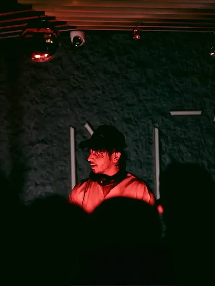 A moody shot from the DJ booth in Guwahati. It captures the focused intensity I bring to every performance.