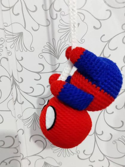 Another shot of the Spiderman car hanging, ready to be shipped to a customer.