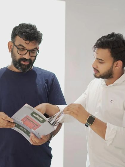 Walking Ebadu Rahman through our product brochure.