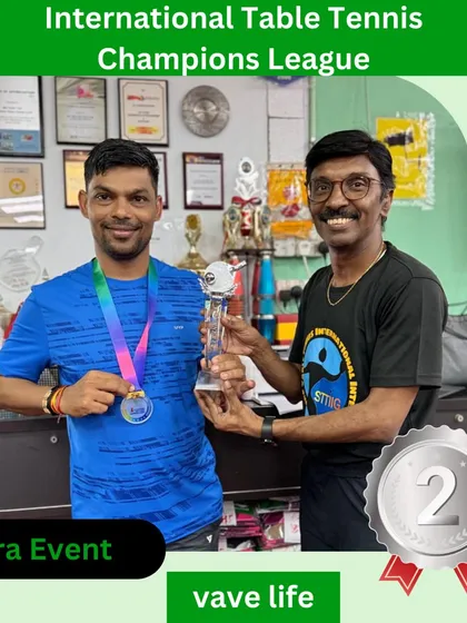 Another victory for para-athlete Pramod Kumar, securing the Silver Medal in the Para Event at the International Table Tennis Champions League in Singapore.