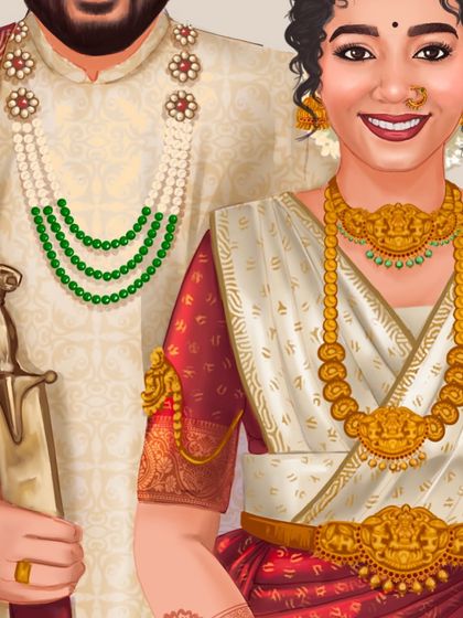 Rachita Burjupati - Custom Portraits & Illustrations Illustrated Wedding Invitations photo 4