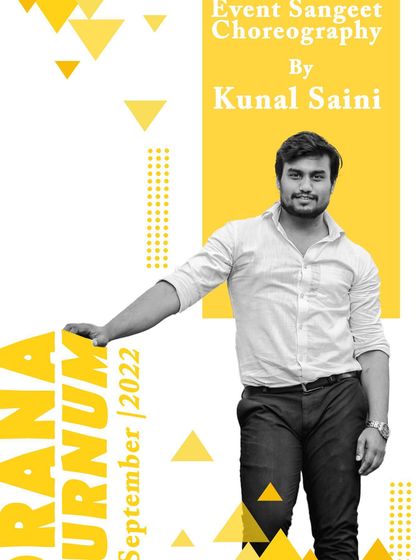 A promotional poster for a sangeet I choreographed at Orana Aurnum in Mayapuri. My service includes full event choreography and direction, making your celebration a professionally managed show.