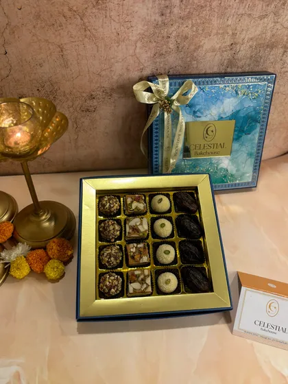 A festive setup featuring our 'Soulful Mithai' box, perfect for adding a touch of sweetness to your Diwali celebrations.
