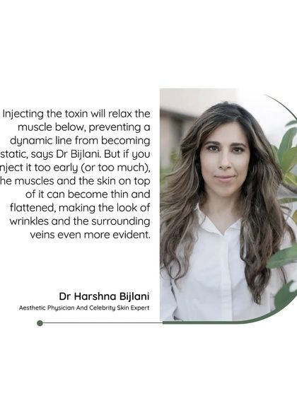 Timing and technique are everything with Botox. Injecting the toxin relaxes the muscle to prevent a dynamic line from becoming a static one. However, injecting too much or too early can thin the skin. It's all about finding the right balance with an expert practitioner.