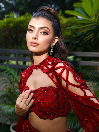 Chiseled to perfection. A high-fashion, high-ponytail look I created for a shoot with Kamaali Couture, featuring a sleek and powerful silhouette.