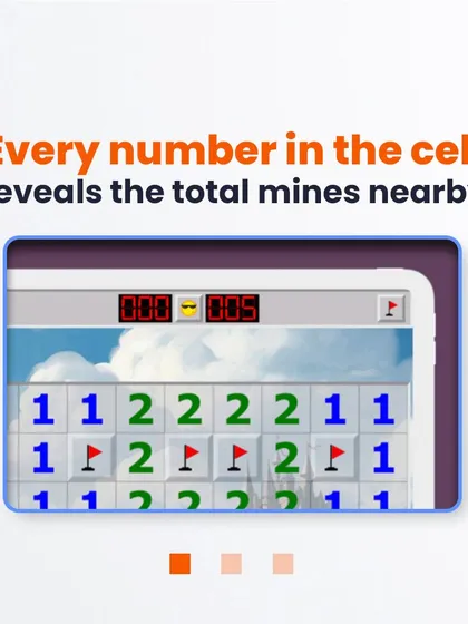 In Minesweeper, every number in a cell reveals the total number of mines in the eight adjacent cells. This is the key to solving the puzzle.