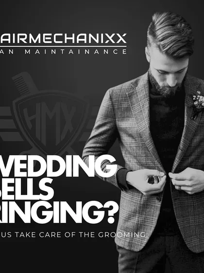 Wedding bells ringing? Let us take care of the grooming. We offer specialized packages to get you looking and feeling your absolute best for your wedding.