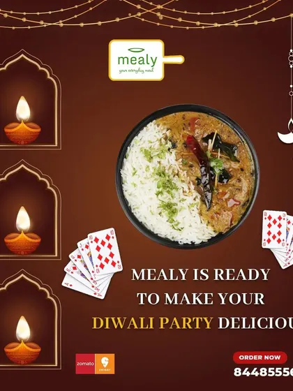 Mealy is ready to make your Diwali party delicious. Let us handle the food with our homestyle meals so you can enjoy the card games and celebrations with your loved ones.