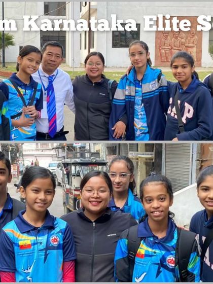 More moments of triumph from various competitions, showcasing our gymnasts with their medals, trophies, and proud coaches.