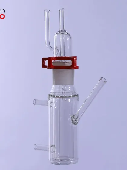 Photographing glass products is tricky, but we know how to do it right. This shot of a scientific glass instrument is captured with specialized lighting to avoid reflections and highlight its intricate details, making it perfect for technical catalogs.