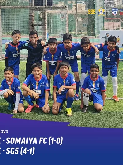 Our U11 Boys team after their successful matches in the SFL Tournament.