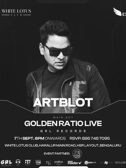 My flyer for a show at White Lotus Club, supporting Golden Ratio Live. The production on this night was next level.