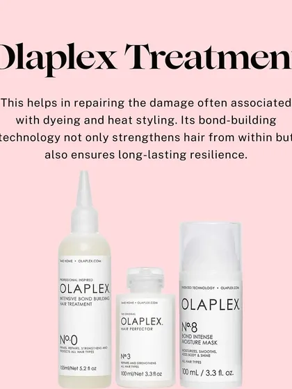 Olaplex is more than a spa; it's a bond-building treatment. It's essential for repairing damage from dyeing and heat styling, strengthening hair from within for long-lasting resilience.