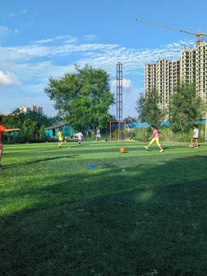 A perfect day for the beautiful game. Our summer training takes place on a full-sized ground, giving every player the space to run, pass, and experience a real match feel.