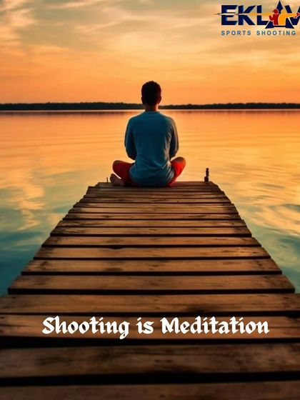 Shooting is a form of meditation. It requires complete focused attention to hit the perfect 10, calming the mind and body.