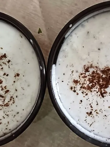 A bowl of refreshing Kheera Raita (cucumber yogurt). It's a perfect accompaniment to any Indian meal, especially during summers.