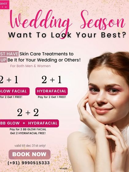 For the wedding season, we offer packages combining our most requested treatments. A series of BB Glow and HydraFacials ensures your skin is clear, hydrated, and glowing for every single function.